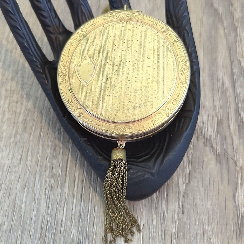 Vintage Antique Art Deco Dance Compact Wristlet